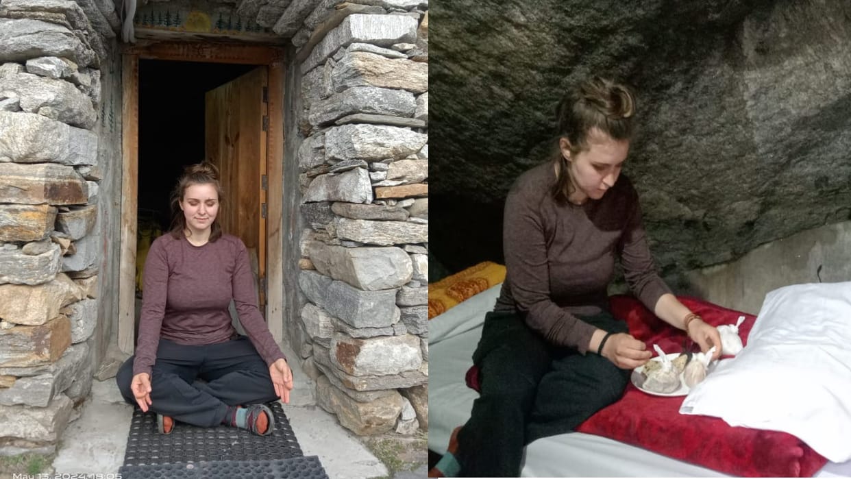 Kedarnath Dham: Simona From America meditated in meditation cave for two days first seeker of this season