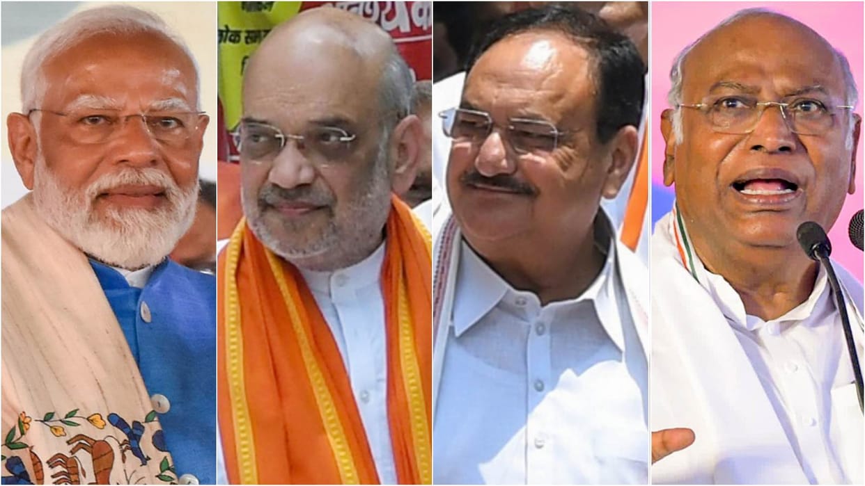 Political Rallies Updates BJP Congress PM Modi Amit Shah JP Nadda Kharge other big leaders
