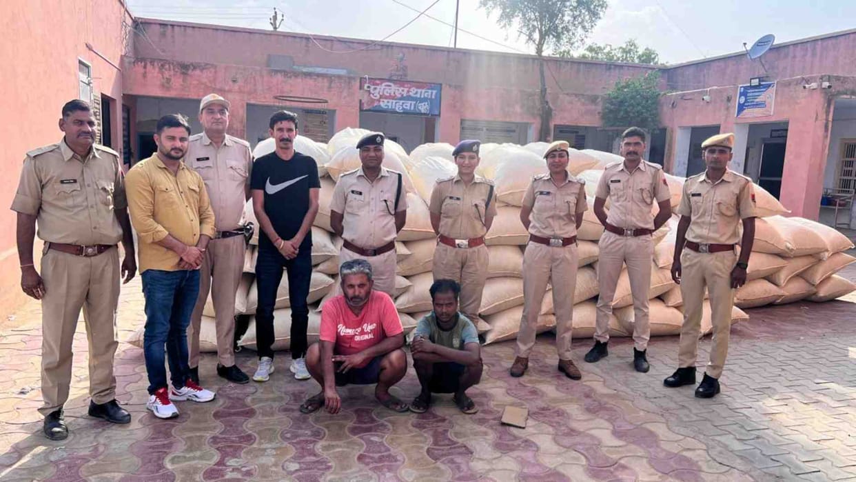 Churu News: Police caught two smugglers with doda poppy worth Rs 2.72 crore in Sahwa, Churu.