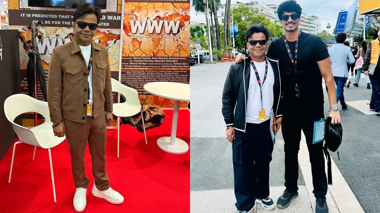 Kaam chalu hai actor Rajpal Yadav made his debut in Cannes Film Festival 2024 with director Palaash Muchhal