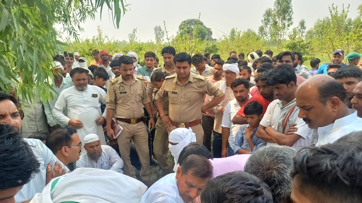 A contract worker died due to electric shock in Saharanpur and there was mourning in family