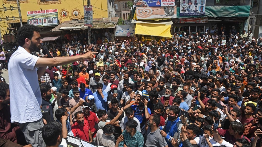 lok sabha Election 2024: Both sons campaign for Engineer Rashid triangular contest on Baramulla seat