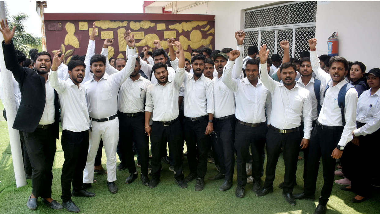 In DDU Gorakhpur, There was no improvement in the results...students demonstrated