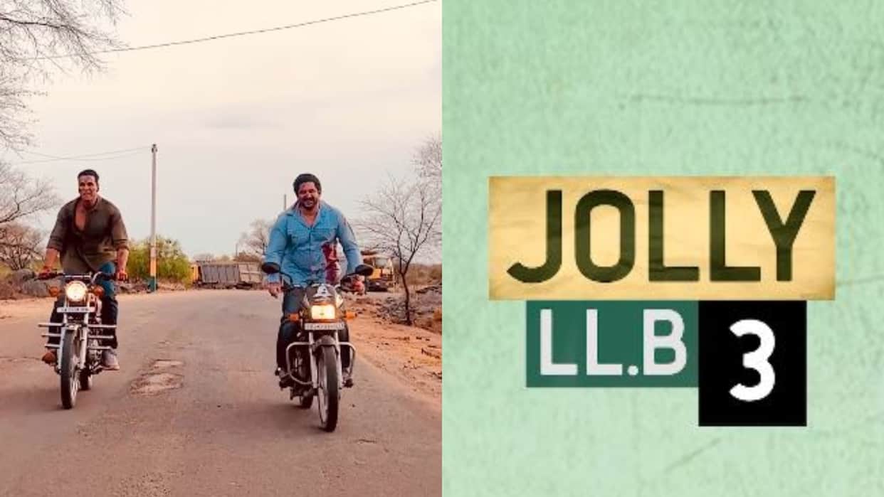 Akshay kumar and Arshad Warsi seen riding a bike without helmet amid rajasthan schedule wrap up of Jolly LLB 3