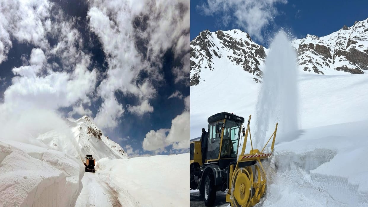 Good news for tourists, manali leh road to Sarchu will be restored soon, snow is being cut