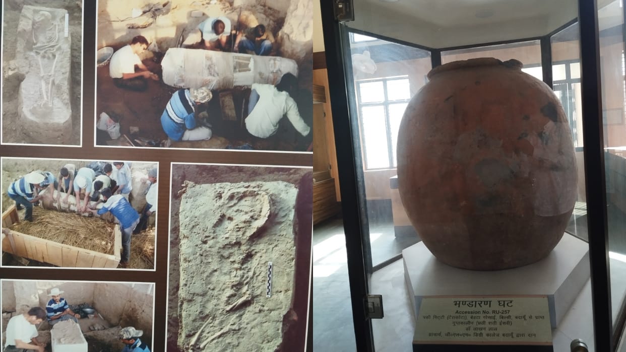 3100 years old skeleton kept in Panchal Museum of Ruhilkhand University Bareilly