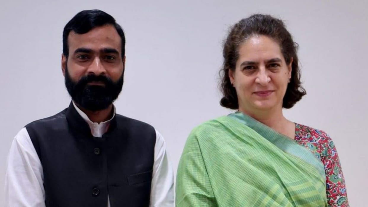 Swami Prsad maurya son joins Congress in raebareli.