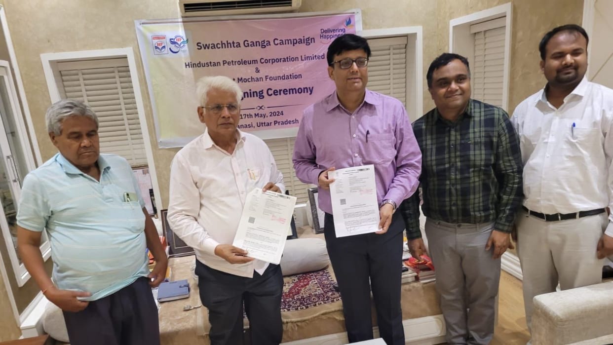 MoU signed with HPCL to make Sankatmochan Foundation Ganga Lab hi tech