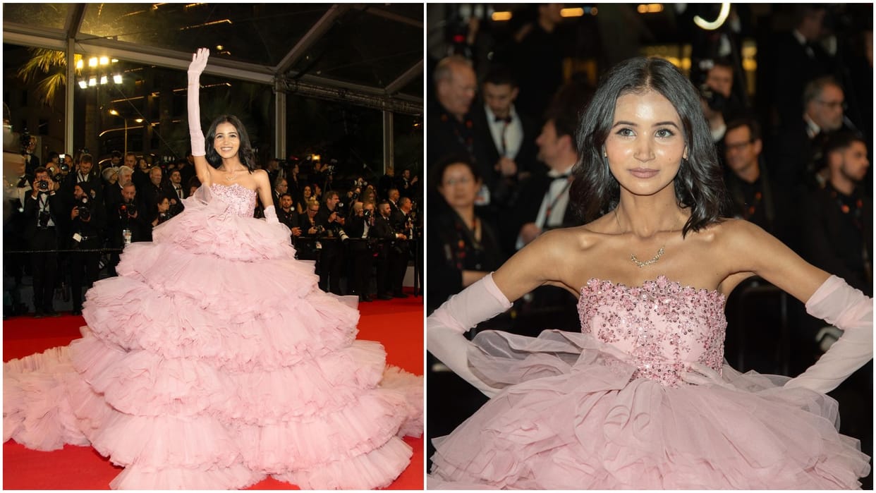 Meet Uttar Pradesh Fashion Influencer Nancy Tyagi Wear self Stitched 20 Kg Gown At Cannes Film Festival