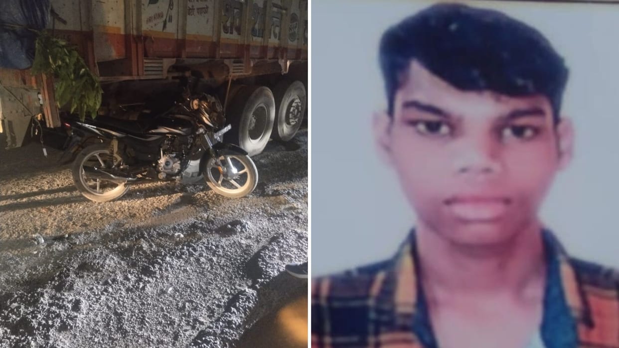 one young mand died two youth is serious road accident in sonbhadra