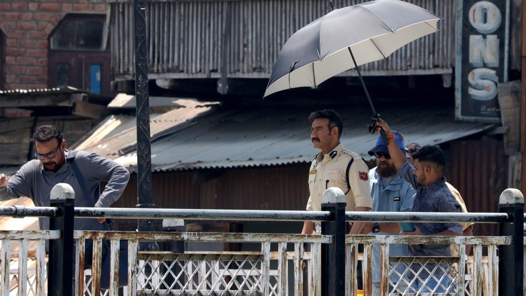 kashmir srinagar film shooting singham again ajay devgn jackie shroff shoot action scene rohit shetty
