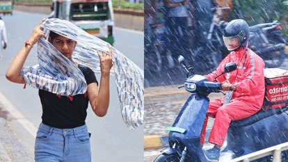 आधे इंदौर में लू और आधे इंदौर में बारिश।