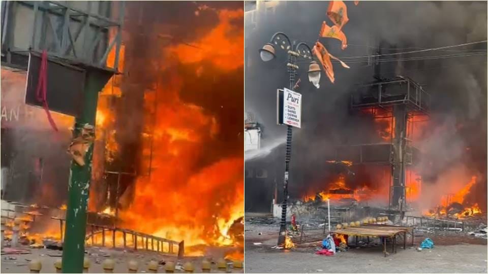 Delhi Fire News Today Fire Broke Out In A Showroom in Karol Bagh