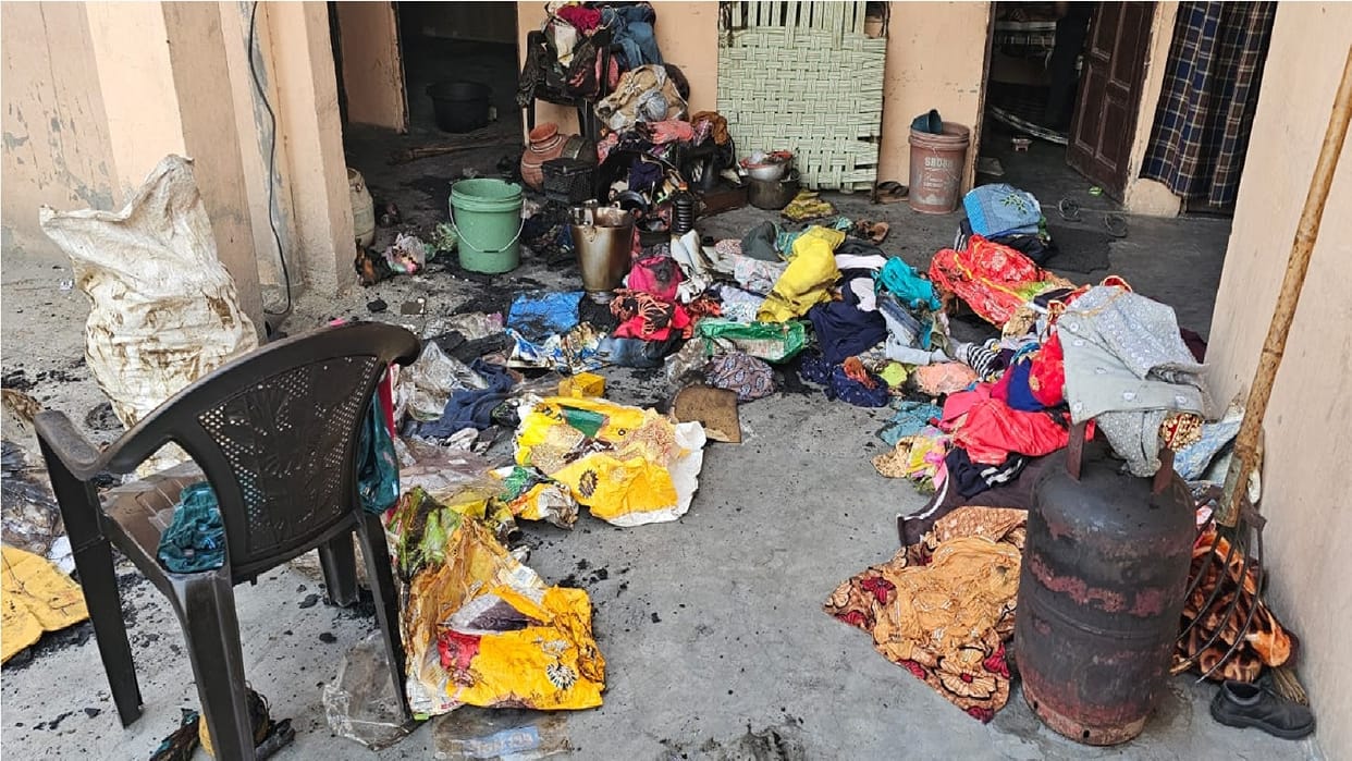 Fire broke out in house of widow living on rent in Panipat