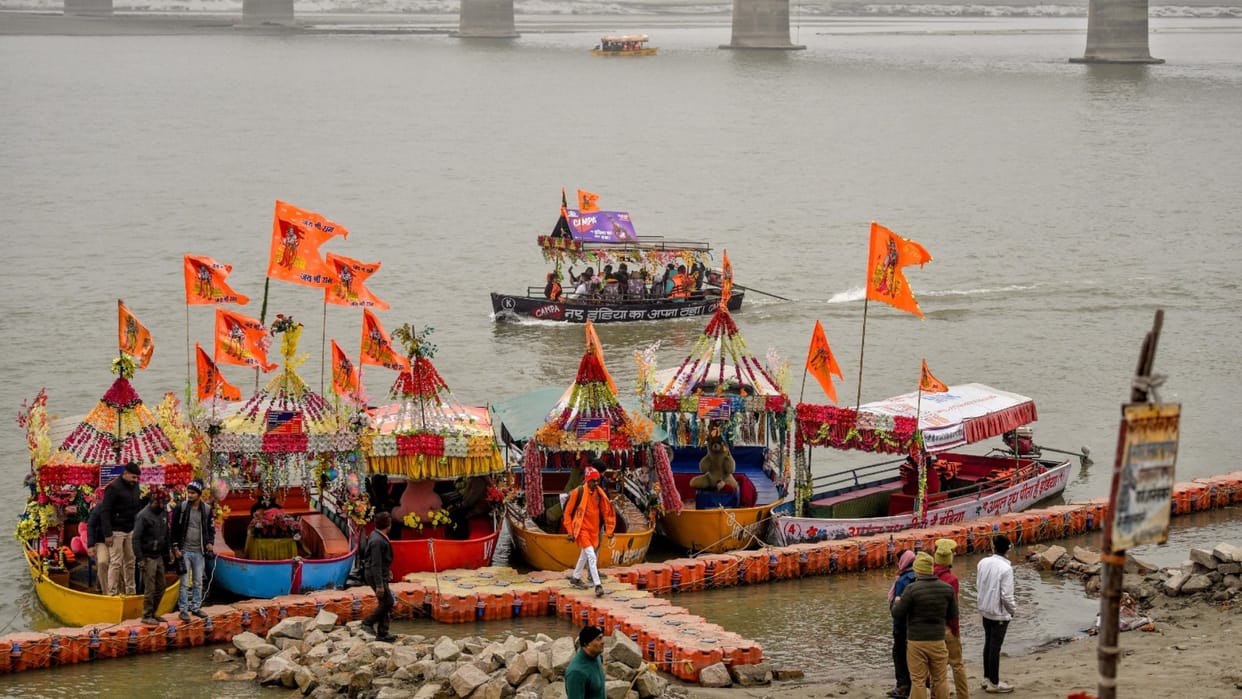 Sacred water from Sarayu River used for consecration of temple in Sri Lanka