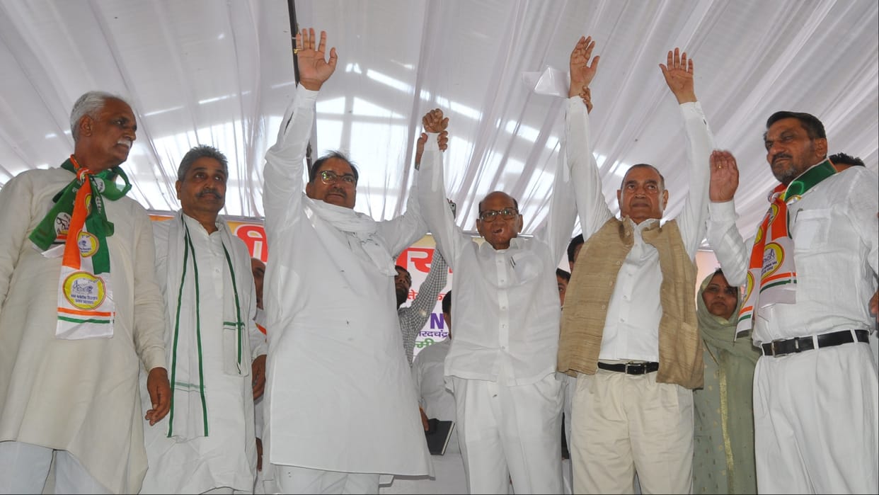 Haryana Lok Sabha: NCP National President Sharad Panwar and INLD held rally in Karnal