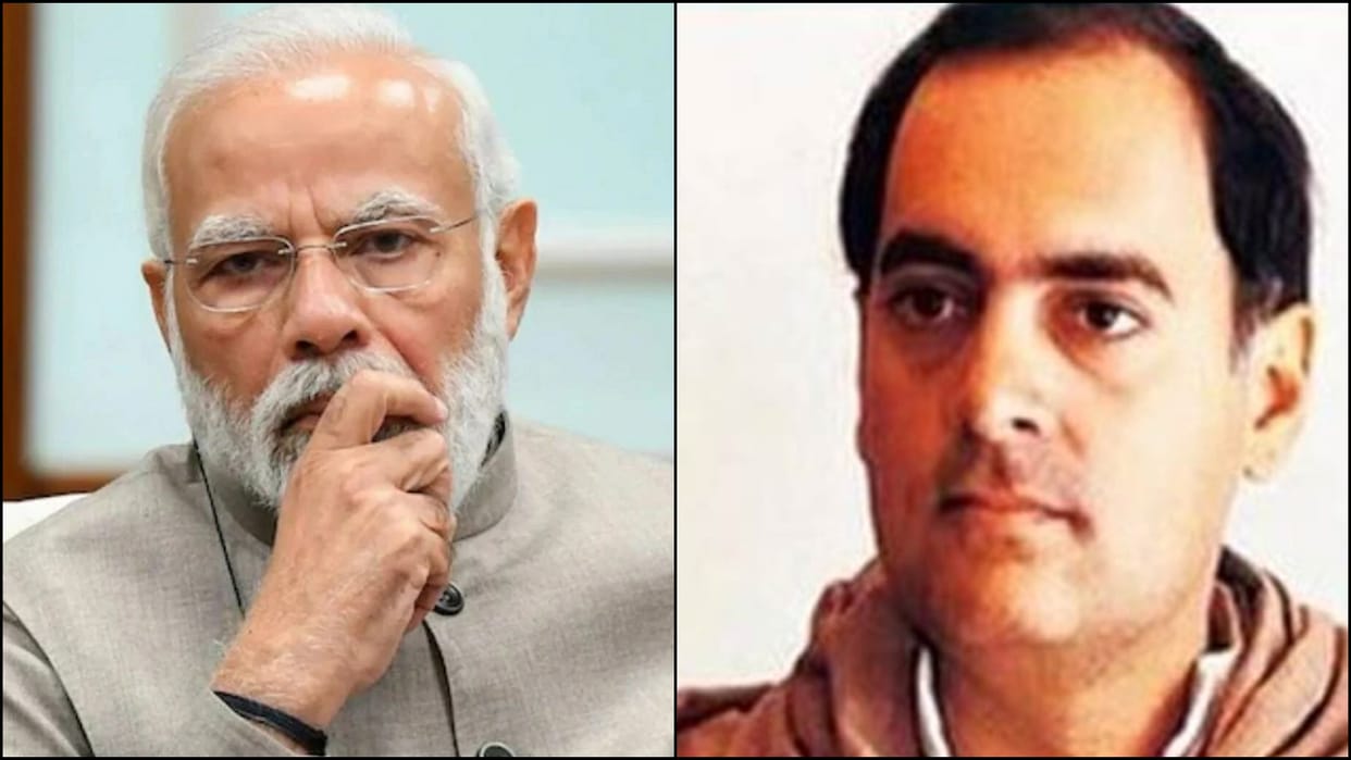 PM Modi pays tributes to Rajiv Gandhi on death anniversary Rahul gandhi shares photos of his father