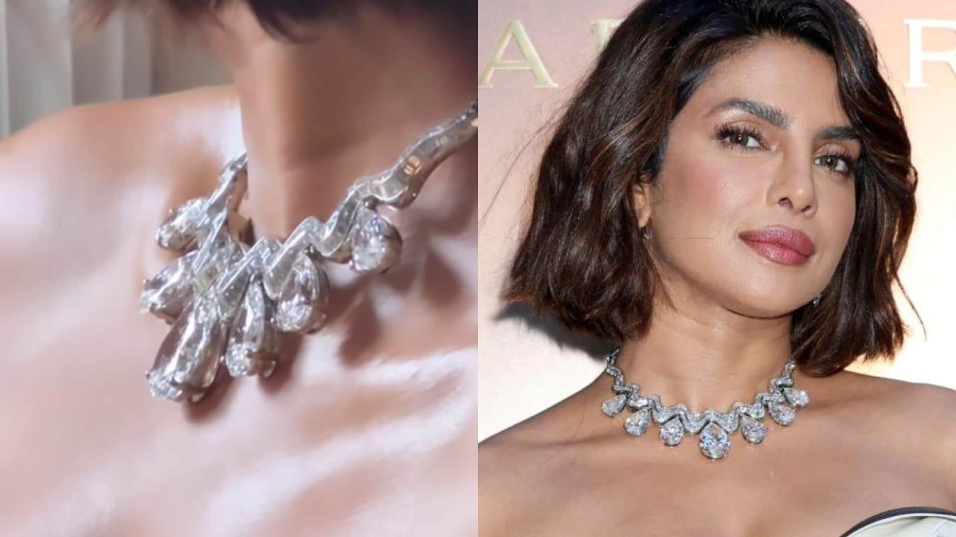 priyanka chopra wear 140 carat diamond necklace haar worth more than crore in bulgari event