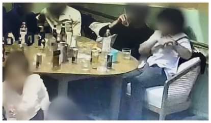 सीसीटीवी फुटेज में शराब पीते दिखा नाबालिग