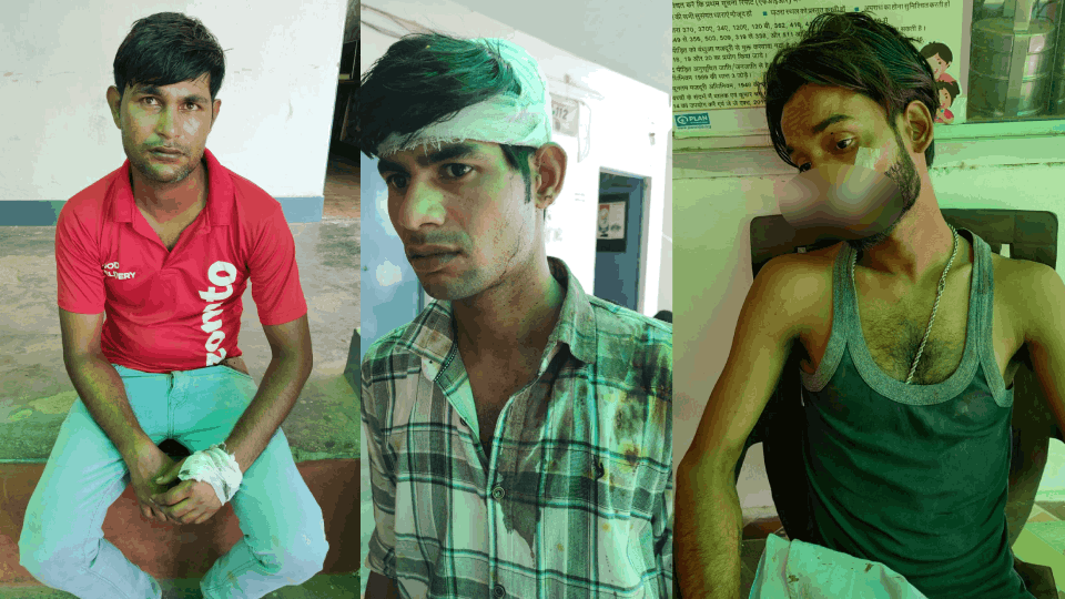 When groom kisses bride fight and stone pelting during wedding in Hapur