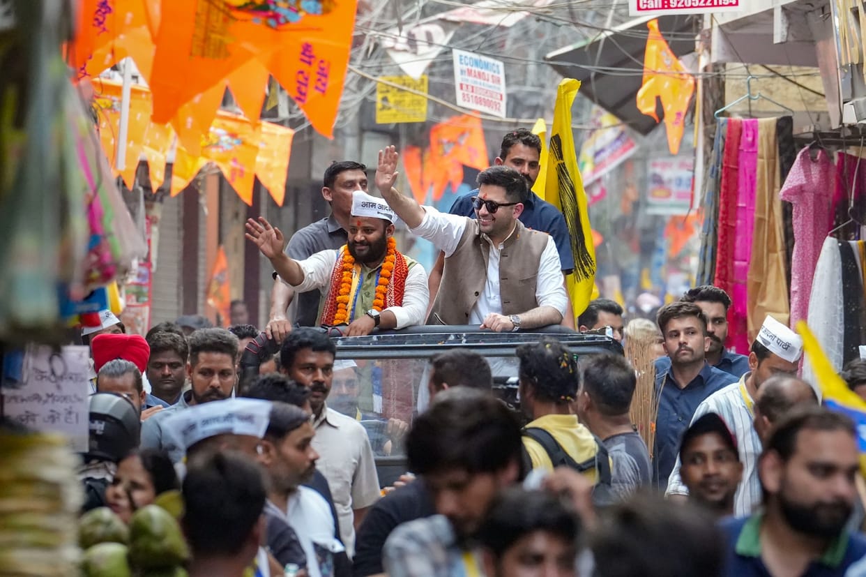 AAP MP Raghav Chadha did road show in East Delhi