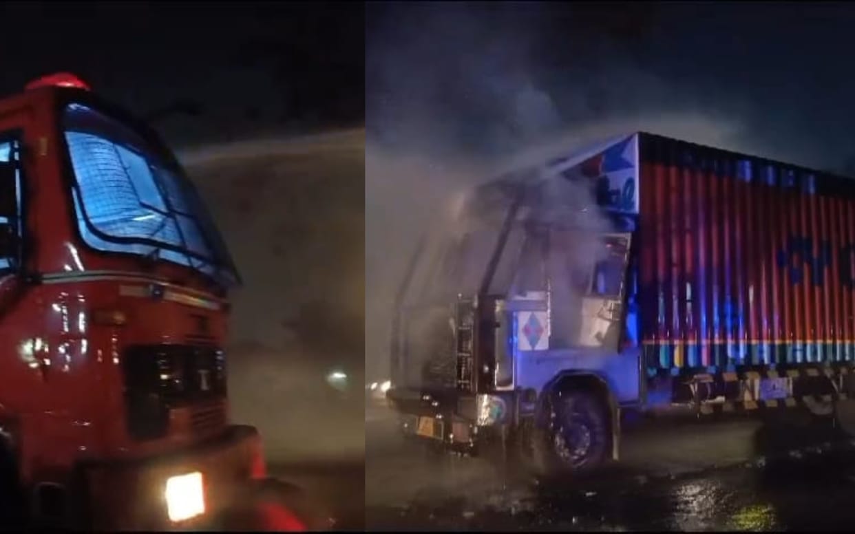 Bihar News: Crowd sets fire on truck at Beur turn in Patna; Two brothers injured in road accident bihar police