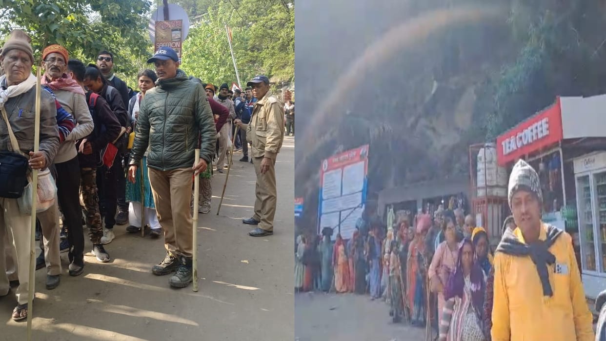 Kedarnath Yatra 2024 Sitapur and Sonprayag police kept the pilgrims in queue and sent them ahead