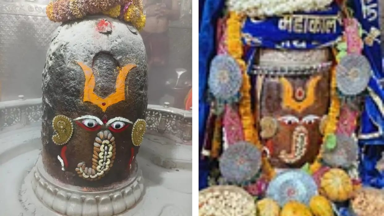 ujjain news : Shri Ganesh adorned in Baba Mahakal's Bhasmarti