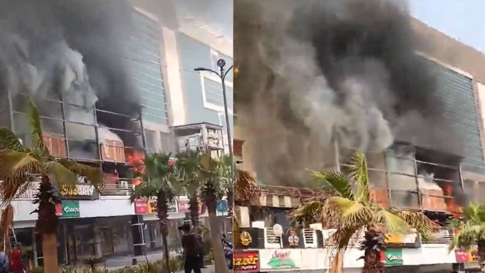 Fire breaks out in City Center Mall Dwarka Sector 12 Delhi