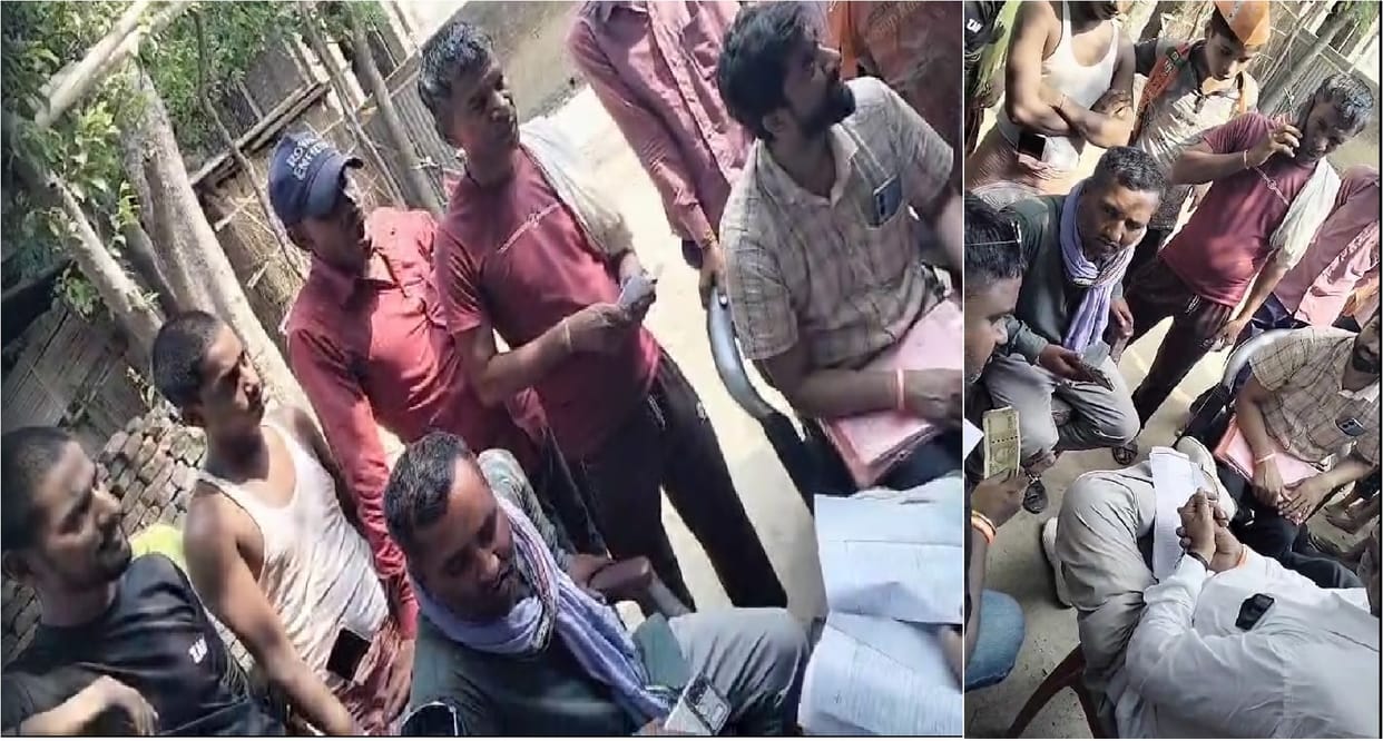 Bihar News : Chanptia bjp leader viral video distributing money in west champaran lok sabha election 2024