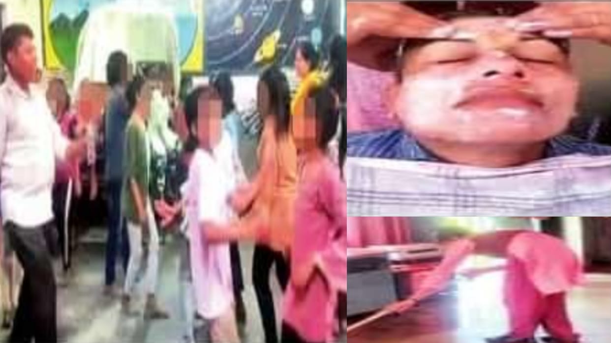 Exclusive: watchman in School gets facial massage by girl students, investigation starts