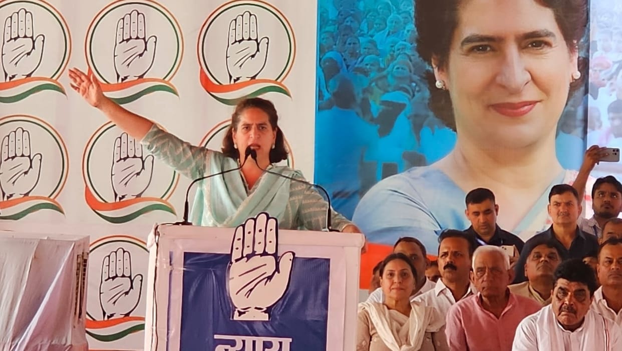 Priyanka Gandhi addressed every section in 36 minutes, addressed Nyay Sankalp Rally in Panipat