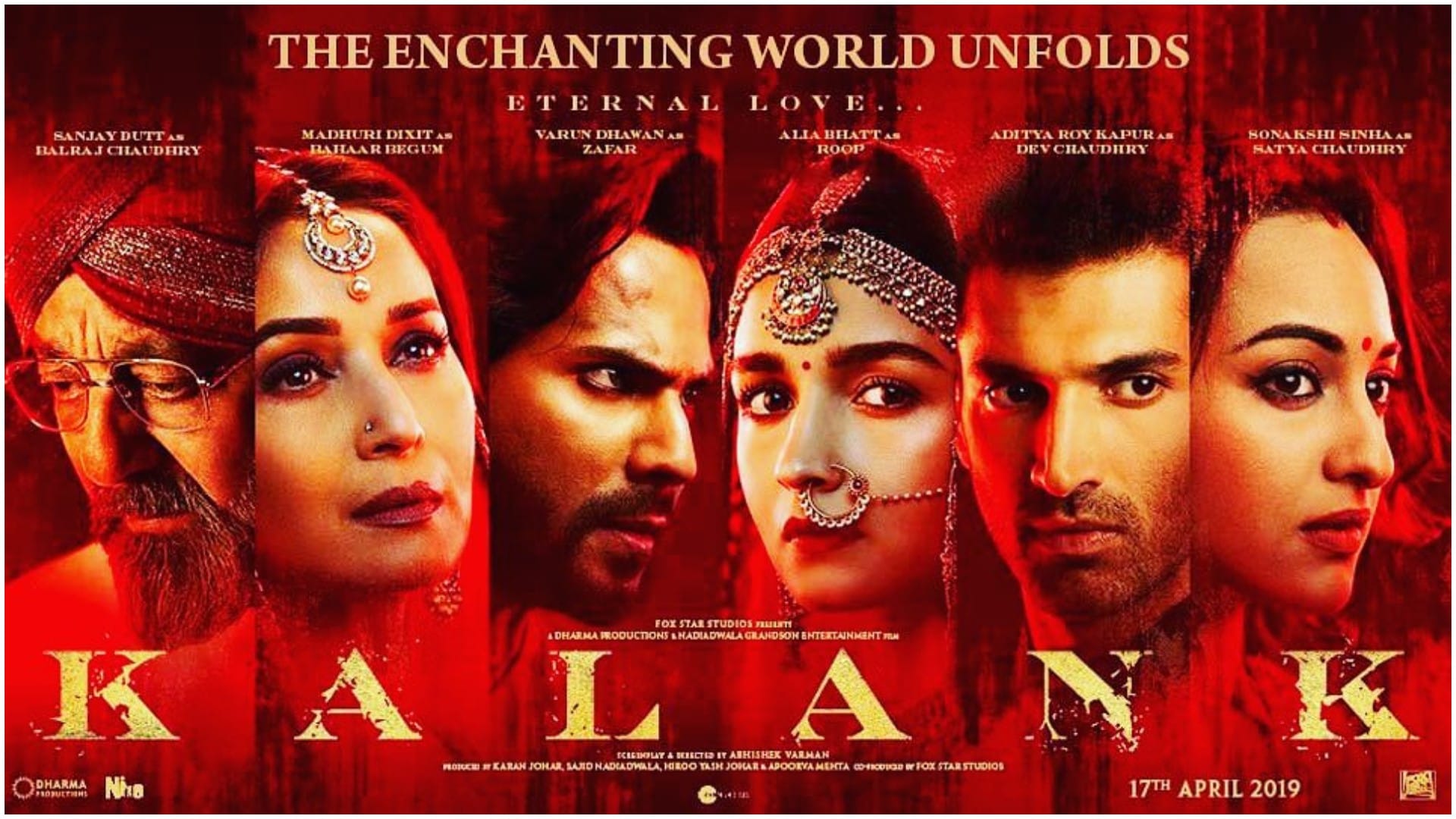 Academy lauds Alia Bhatt Madhuri Dixit Sonakshi Sinha Varun Dhawan Film Kalank Song Ghar More Pardesiya
