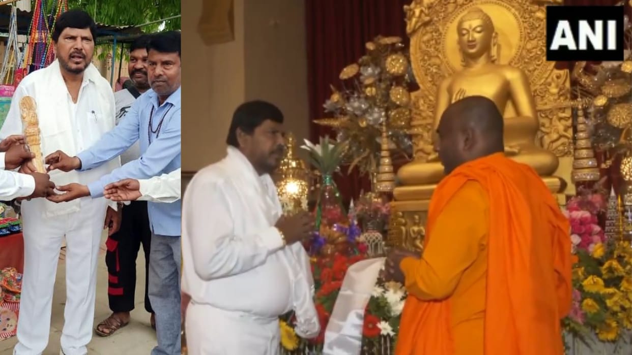 Union Minister Ramdas Athawale visited ashes of Lord Buddha in varanasi
