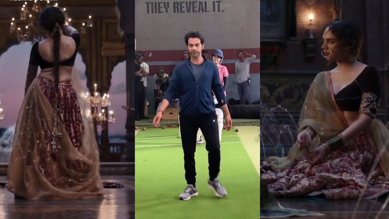Mr and Mrs Mahi actress shared rajkummar rao Gajagamini walk video heeramandi