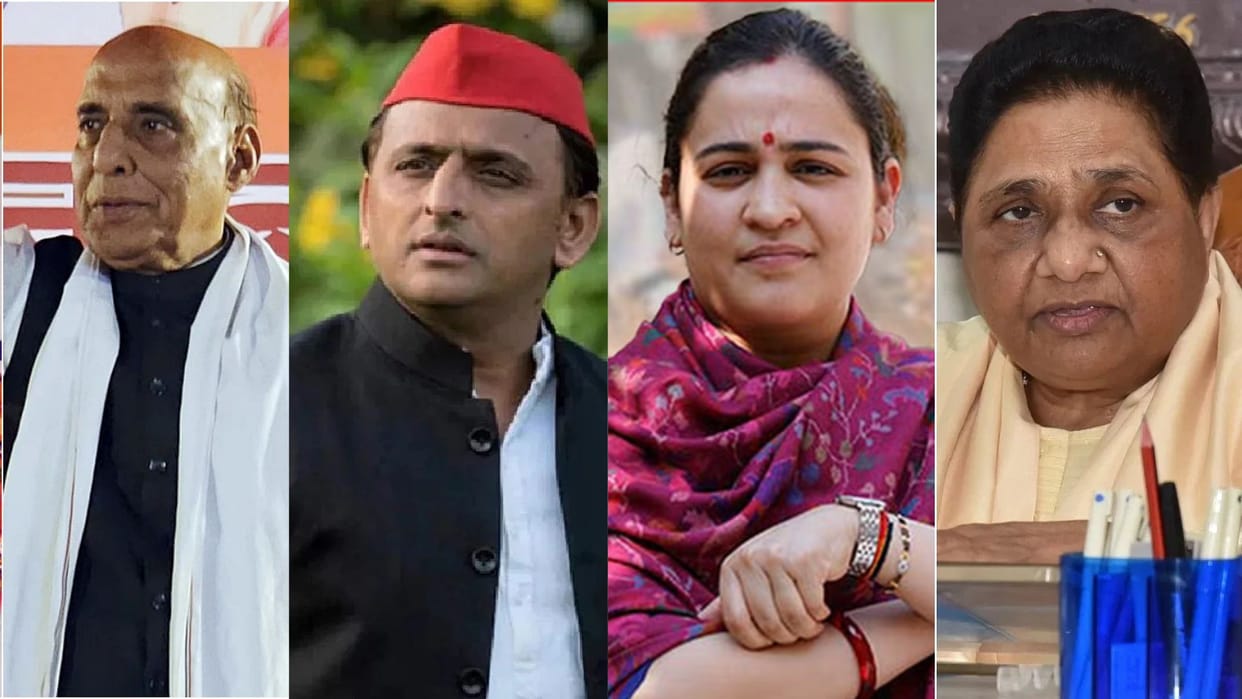 Lok Sabha Election Campaigning ends on five seats with public meetings of Rajnath Akhilesh Mayawati Aparna