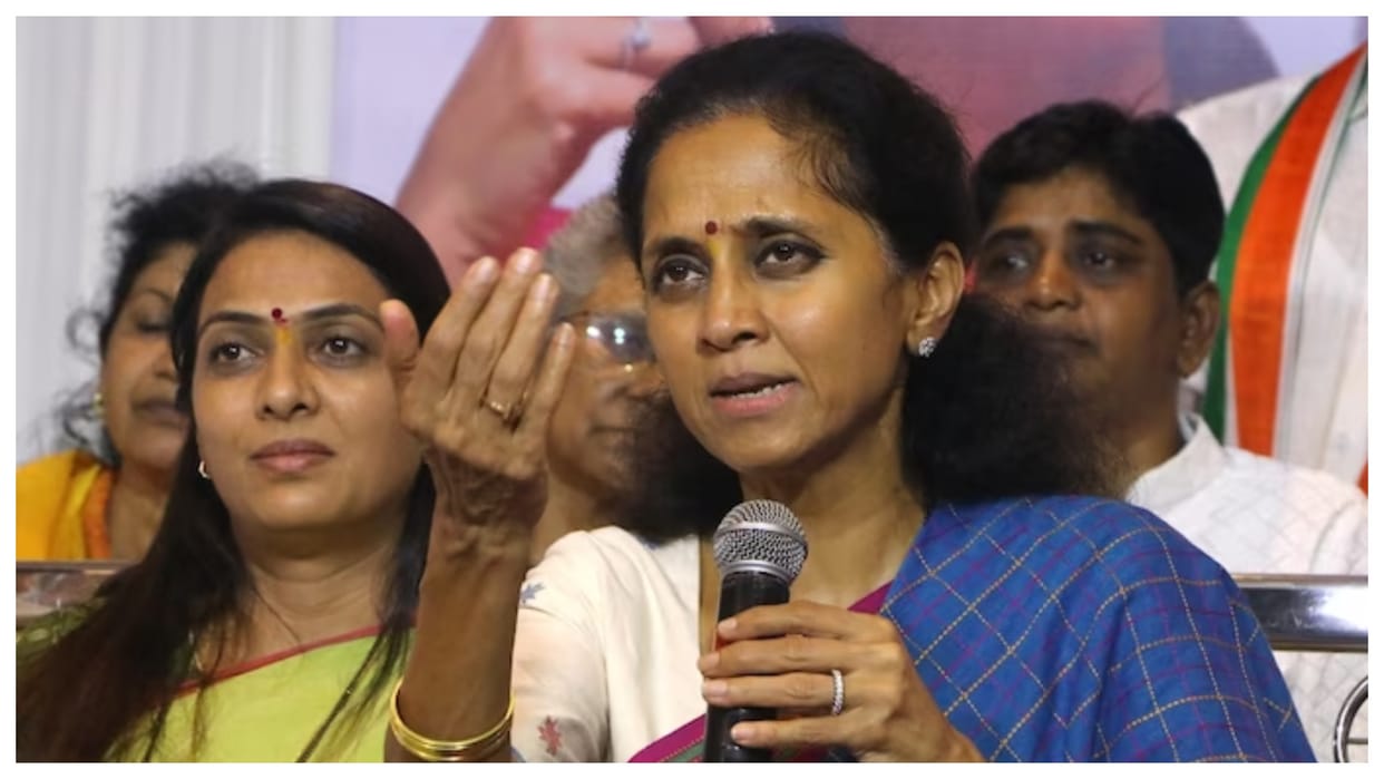 Sule slams Ajit Pawar’s ‘insensitive’ remarks against RR Patil, attacks Fadnavis, too