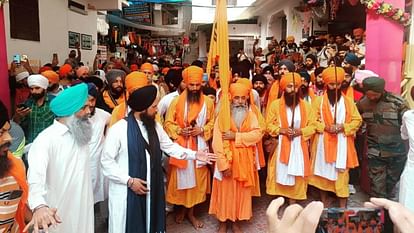 Hemkund Sahib doors opened Today first group of devotees arrived under the leadership of Panj Pyare