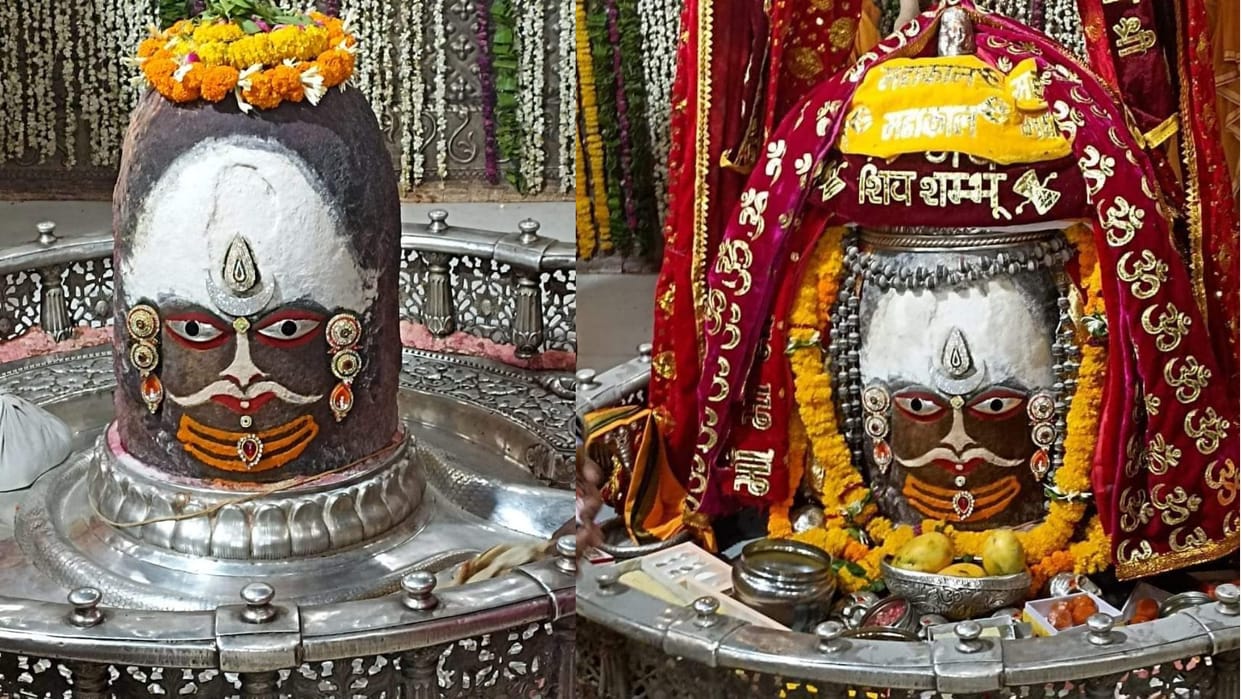 different form of Baba Mahakal was seen in Bhasmarti… wore a rosary of Rudraksh