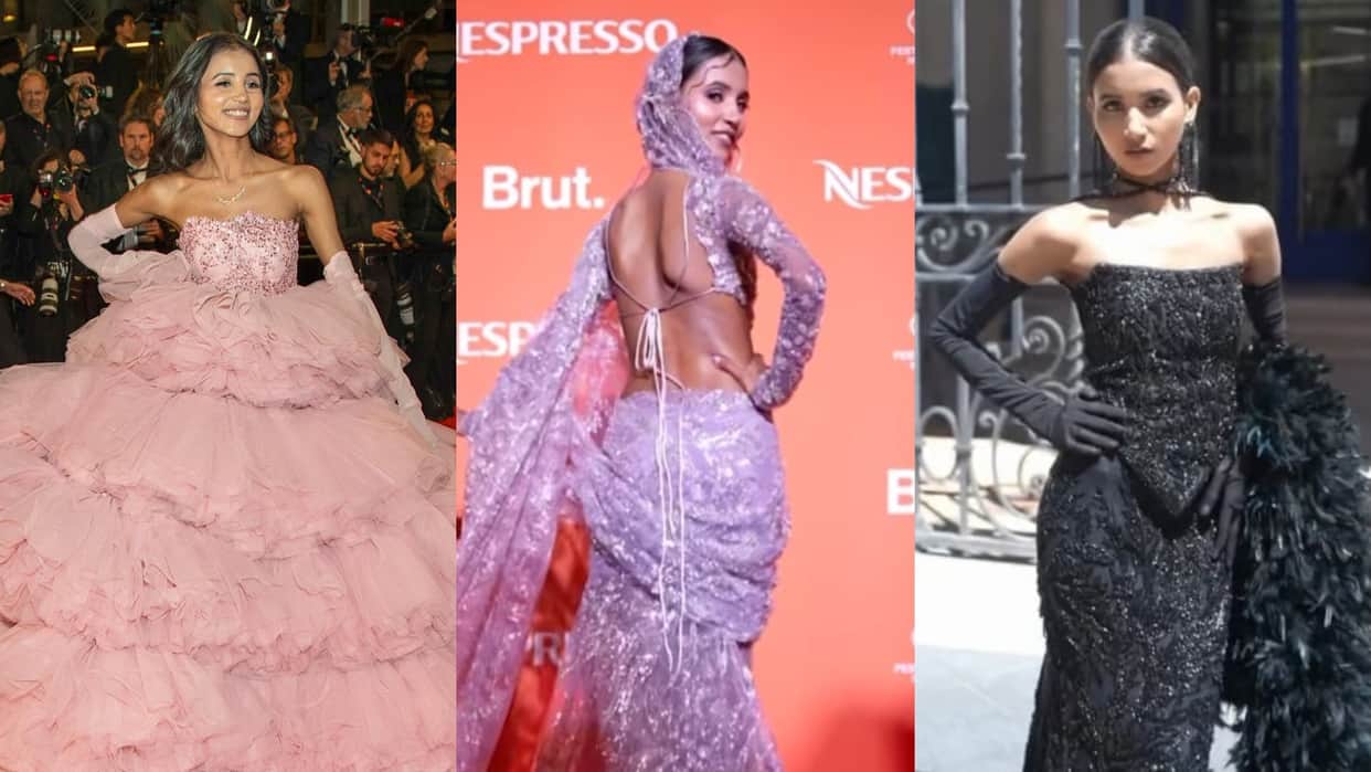 cannes 2024 fashion influencer Nancy Tyagi red carpet looks in cannes