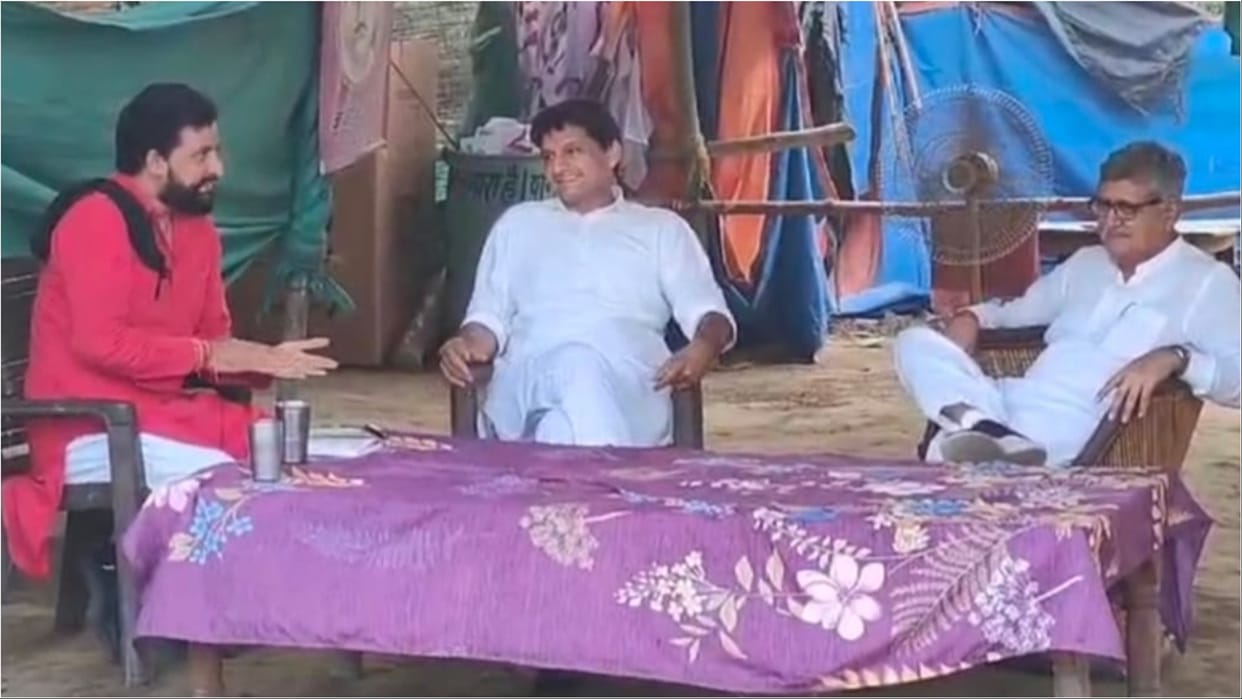 Deependra Hooda meet to Naveen Jaihind in Rohtak