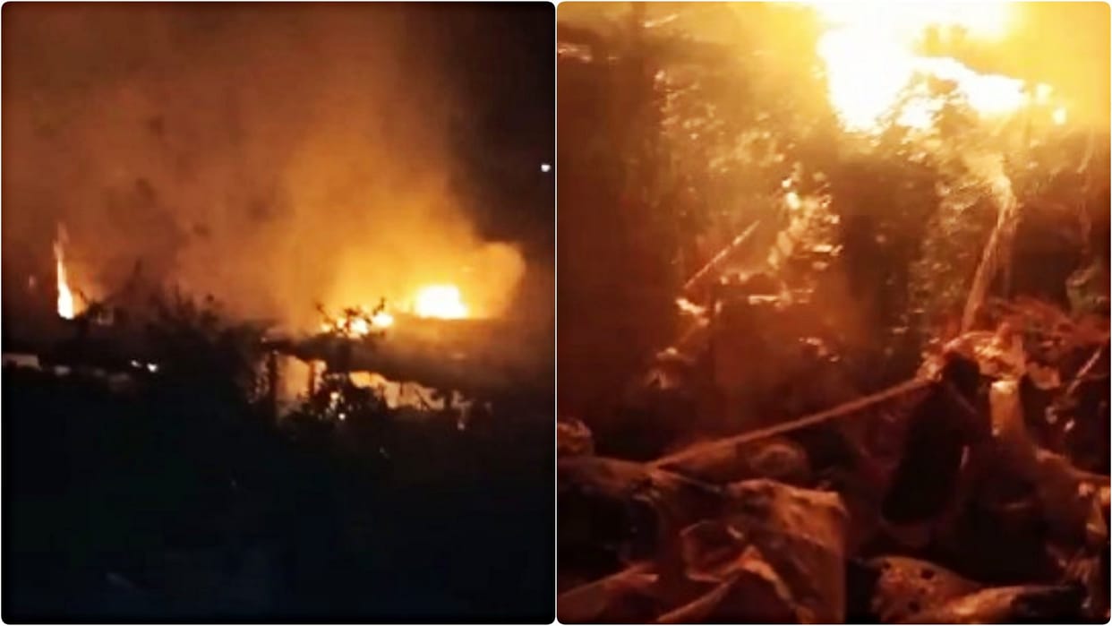 Supaul News: huge fire broke out in a coal businessman's house; fire brigade team arrived 1.5 hours after