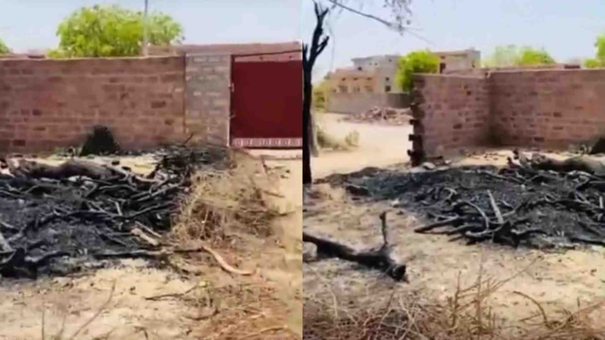 Jodhpur News: Miscreants poured petrol on liquor shop and set it on fire