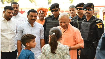 CM Yogi in Gorakhnath temple, What kind of love and affection did the children have, and even served the cow.
