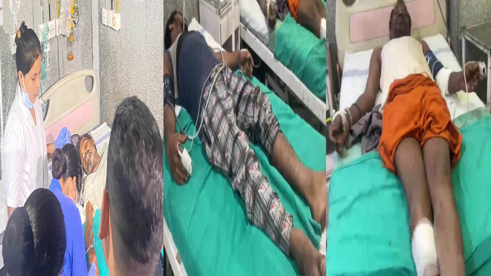 ब्लास्ट से घायल हुए मजदुर