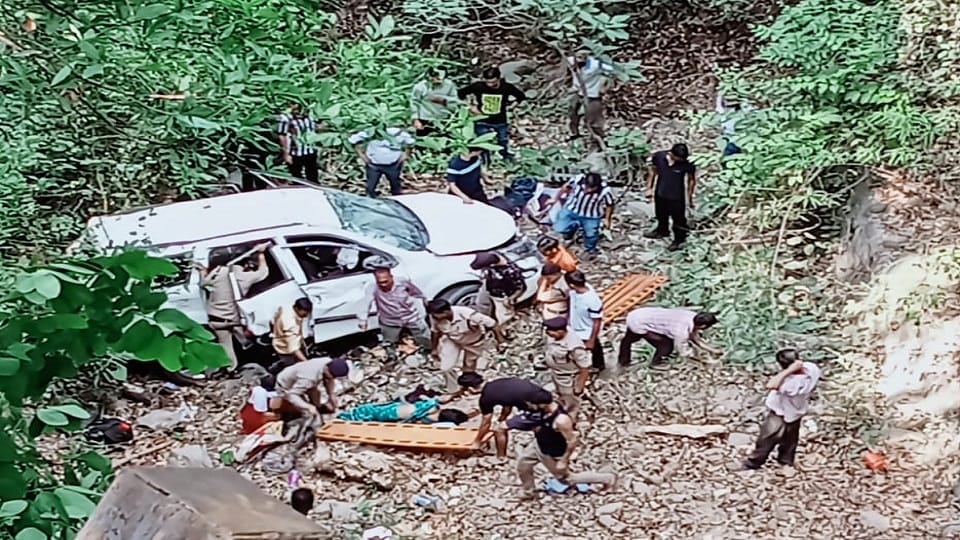 Nainital Accident: One dead and 11 injured after car falls into ditch in Dogaon nainital