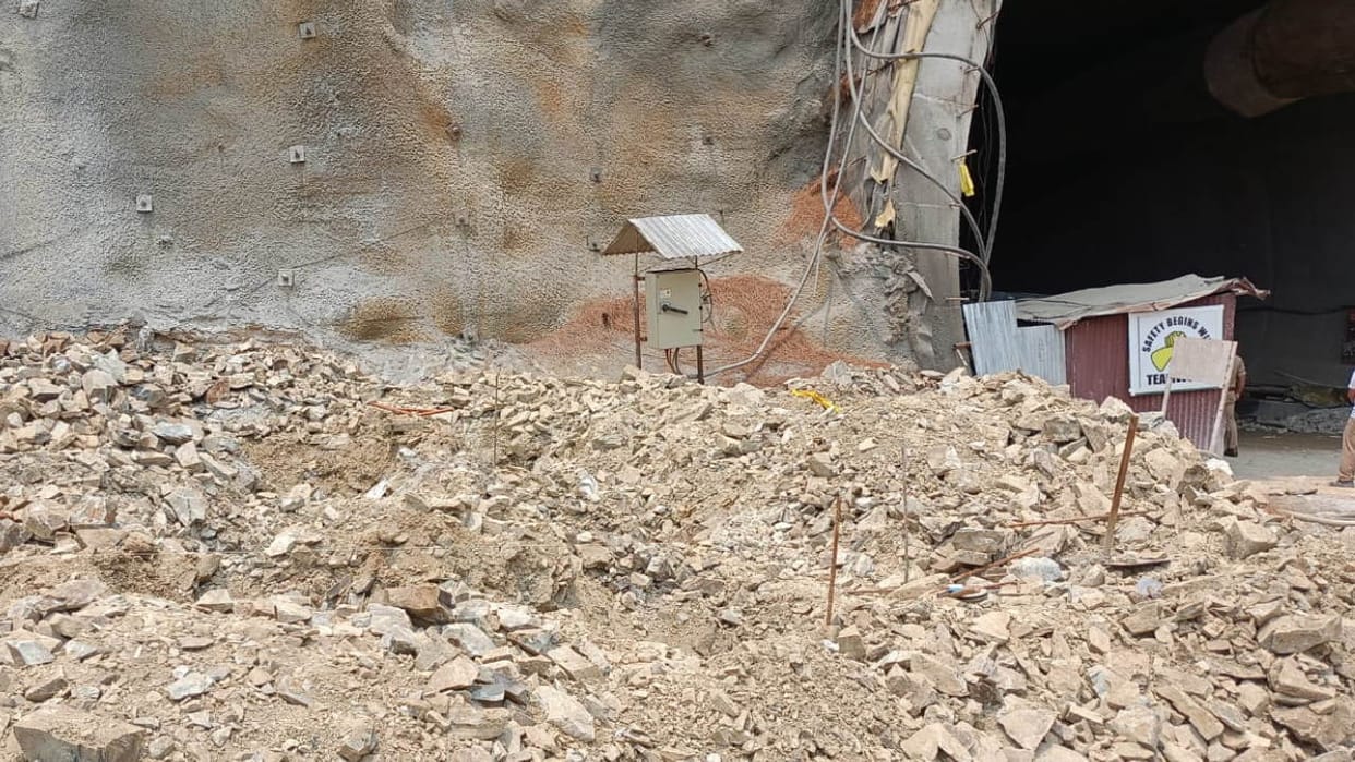 Silkyara Tunnel Uttarkashi Construction of temple of Baukhnag deity started outside Silkyara Tunnel