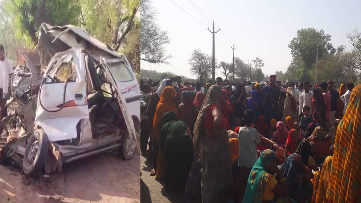 Eco car driver dies due to collision with truck in Agra body taken out after cut vehicle