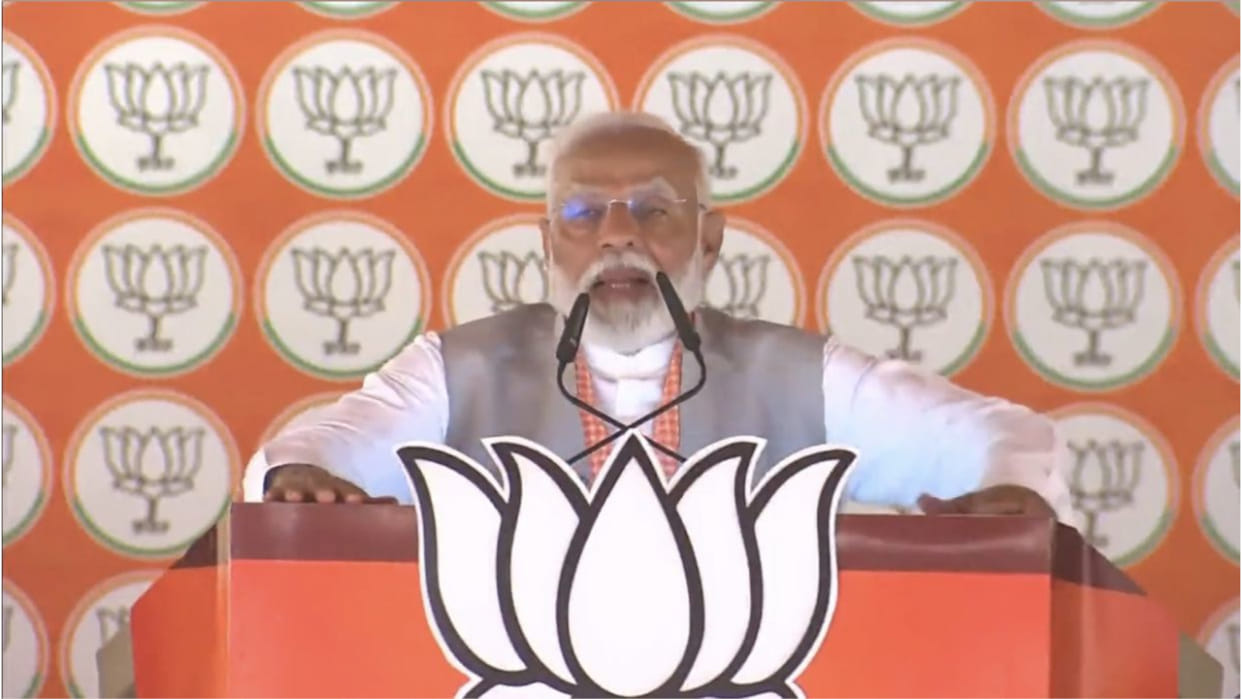 PM Modi seeks public support for BJP's Lok Sabha candidates in Deoria
