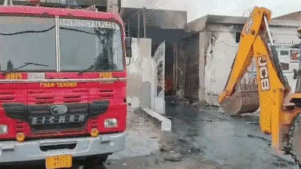 fire broke out in safety warehouse of company in Bawal